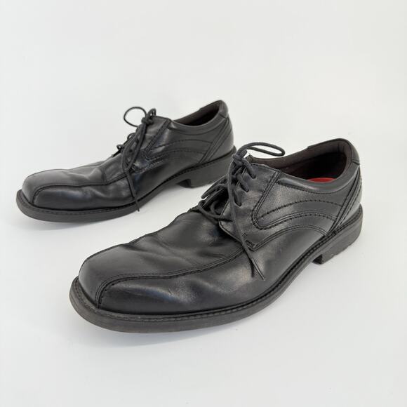 Y2K Rockport Mens Leather Oxford Shoes Size 10.5 Comfort Dress Work Minimalist - Picture 2 of 7